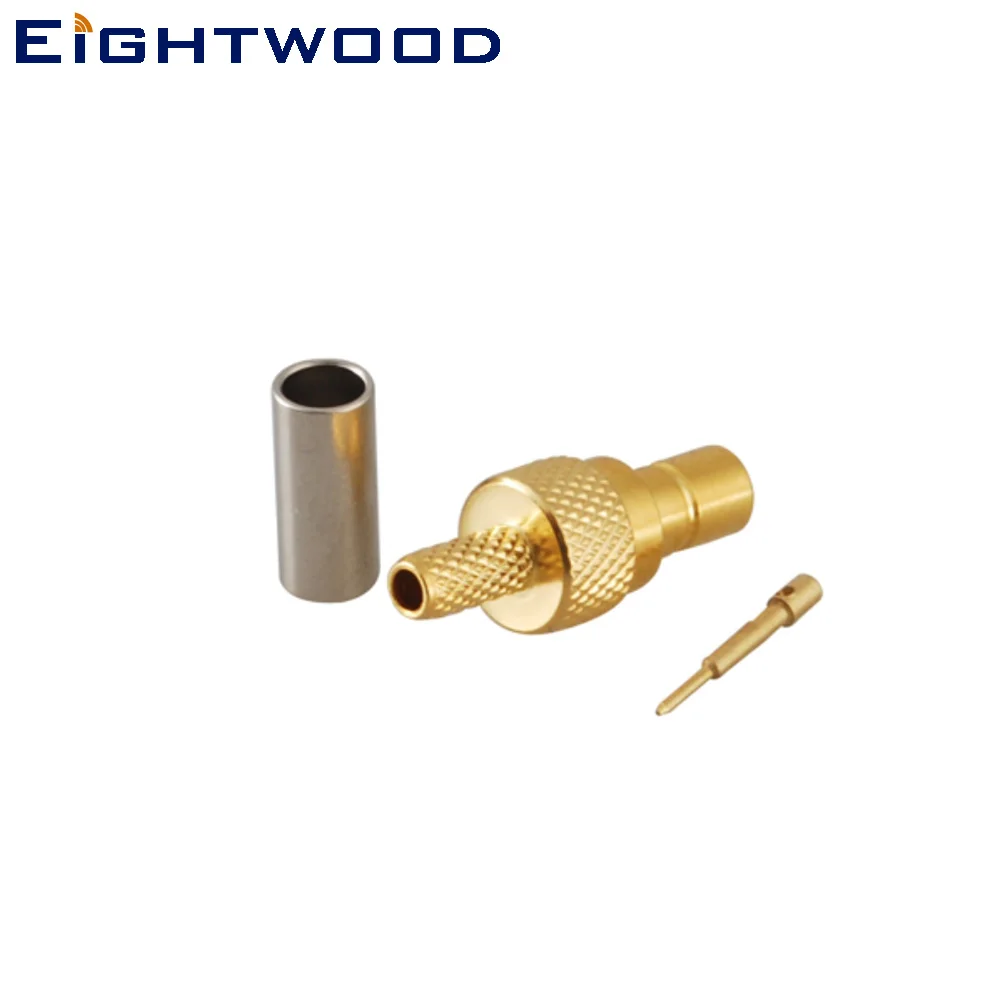 

Eightwood 5PCS DAB DAB+Antenna Coaxial Connector SMB Crimp Jack Male Straight Adapter for RG174 RG316 LMR100 Cable