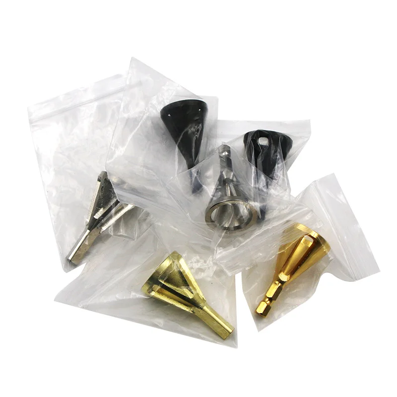 Vástago triangular hexagonal de acero inoxidable, herramientas de extracción de rebabas para broca de perforación de madera, herramienta de chaflán externo