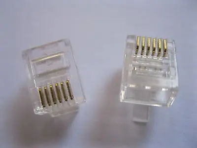 300 pcs RJ11 6P6C Modular Plug Telephone Connector