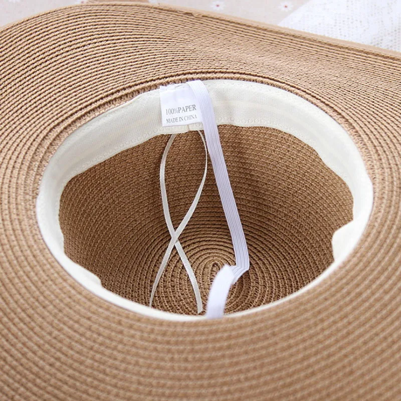 2017 HOT Style summer large brim straw hat adult women girls fashion sun hat uv protect big bow summer beach hat free shipping