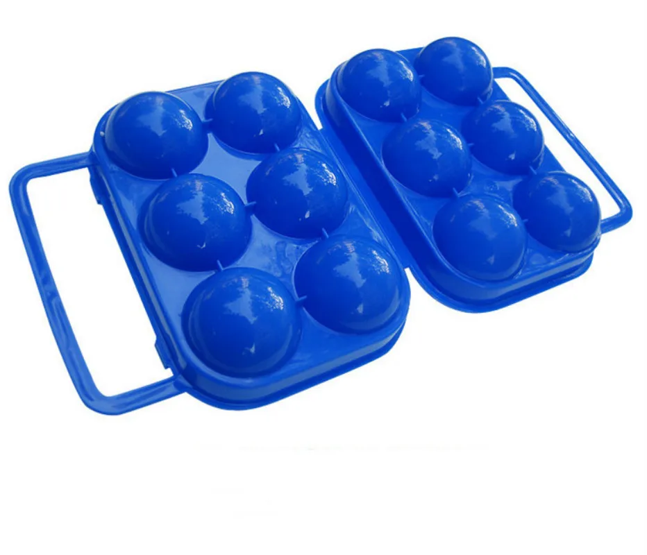 Boîte de rangement portable en plastique pour 6/12 œufs, bac à légumes pour pique-nique en plein air, panier pliant