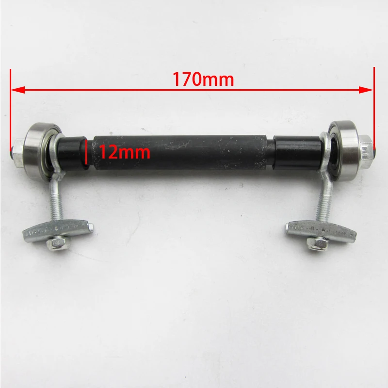 

Rear Wheel Axle 12X170mm for 12 inch Rear Wheel Dolphin Electric Scooter with Spacer Sleeve and Bearings