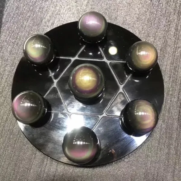 

Natural obsidian colored seven-star array chassis 10m ball 20m or so