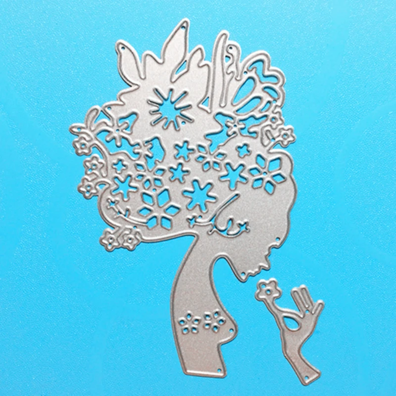 

YINISE Flower Fairy Metal Cutting Dies For Scrapbooking Stencils DIY Album Cards Decoration Embossing Folder Die Cuts Templat