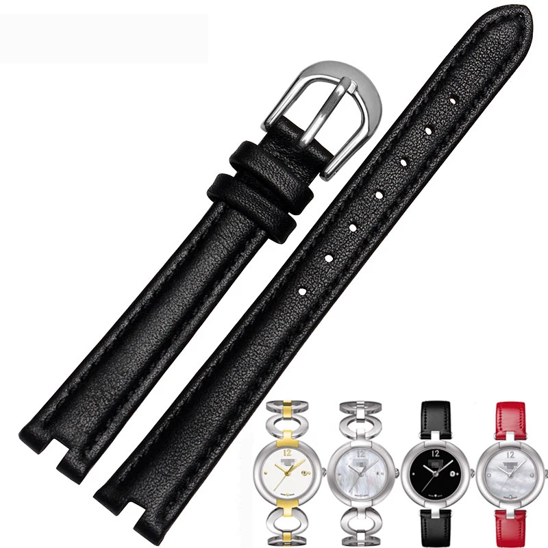 12*3mm High Quality cowhide Watch Bands stainless steel Strap Women watch Accessories For Tissot T084.210 bracelet