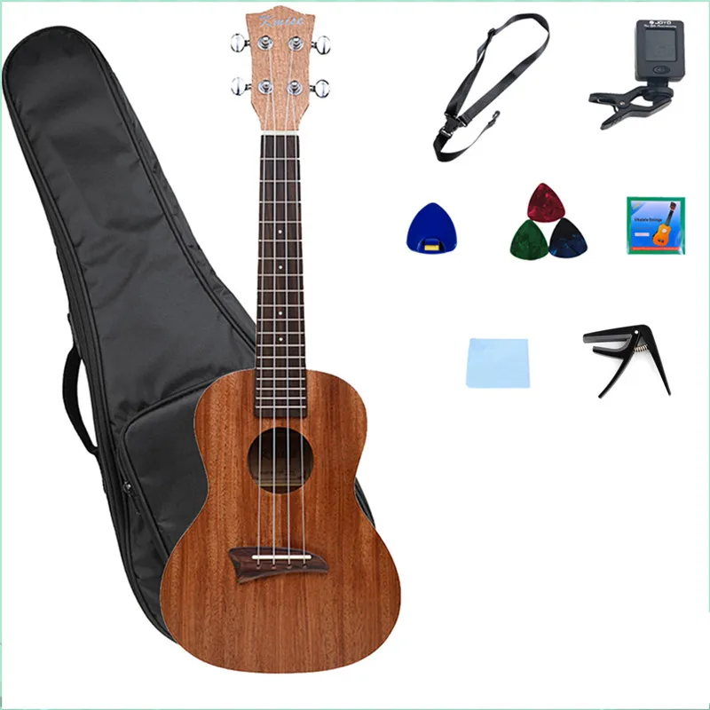 

Kmise Ukulele Concert Ukelele 23 Inch Uke Hawaiian Hawaii Guitar Laminated Mahogany with Bag