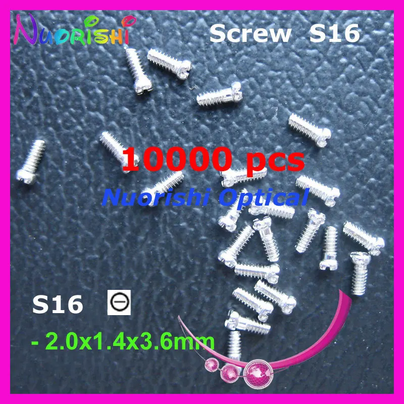 S16 2.0x1.4x3.6mm  10000pcs Sunglass Eyewear Eyegalss Glasses Spectacle Repairing Mini Screws Free Shipping