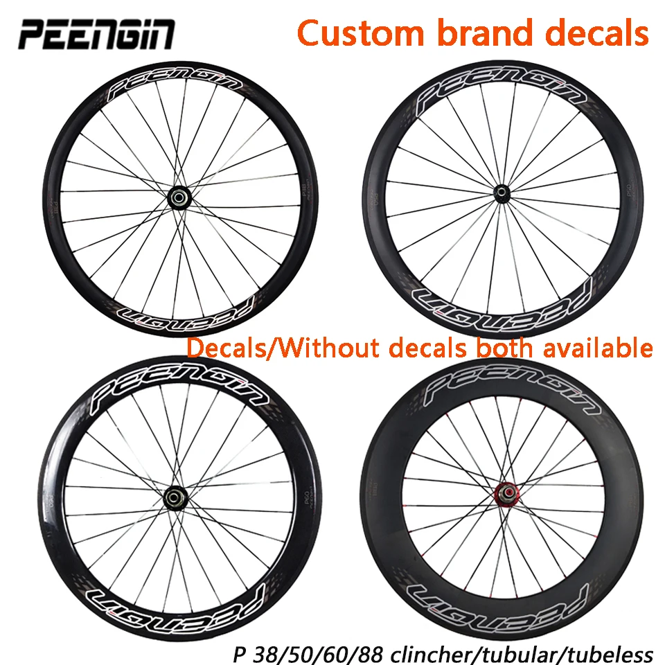 Carbon Wheel 20 38 50 60 88mm 23/25W Clincher/Tubular/Tubeless NOVATEC/POWERWAY R13 R36 hub 700C Bike Wheelset Carbone Bicycles