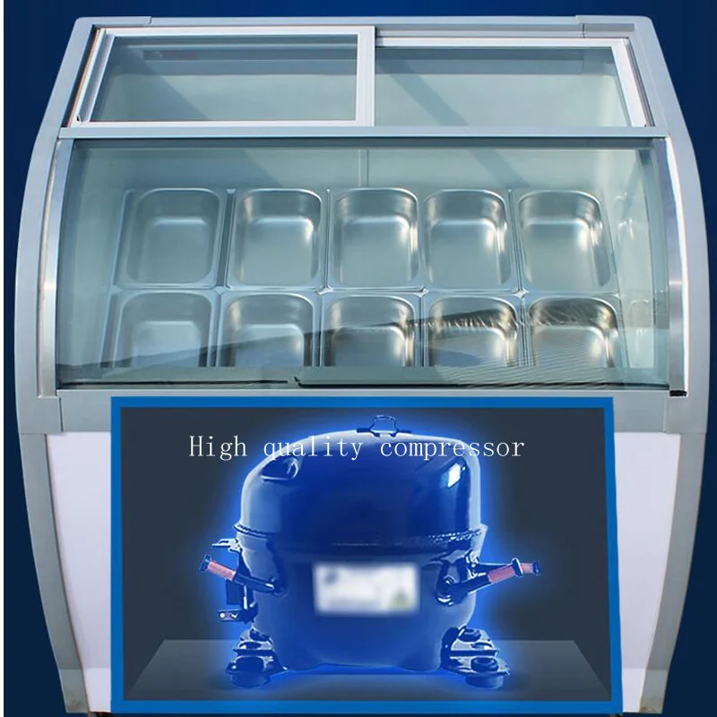 

220v Commercial hard freezer refrigerator gelato display cabinet Ice cream showcase