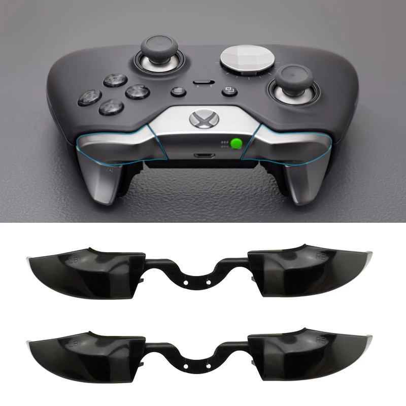DATA FROG-Botón de parachoques para mando de Xbox One, 2 piezas, color negro, con puerto Jack de 3,5mm, para Xbox One Elite