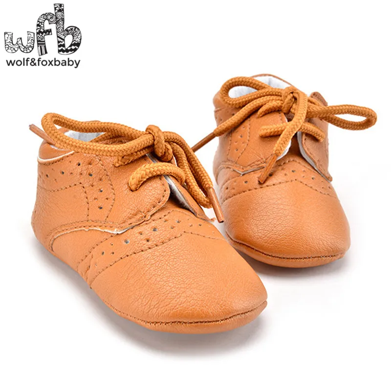 

Retail First Walkers Soft Bottom Antiskid solid color PU casual shoes fashion Baby Shoes Newborn infant Toddler