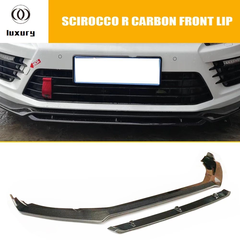 Scirocco R Carbon Fiber Front Bumper Chin Lip Protector for Volkswagon Scirocco Original R Bumper Only 2015 - 2019