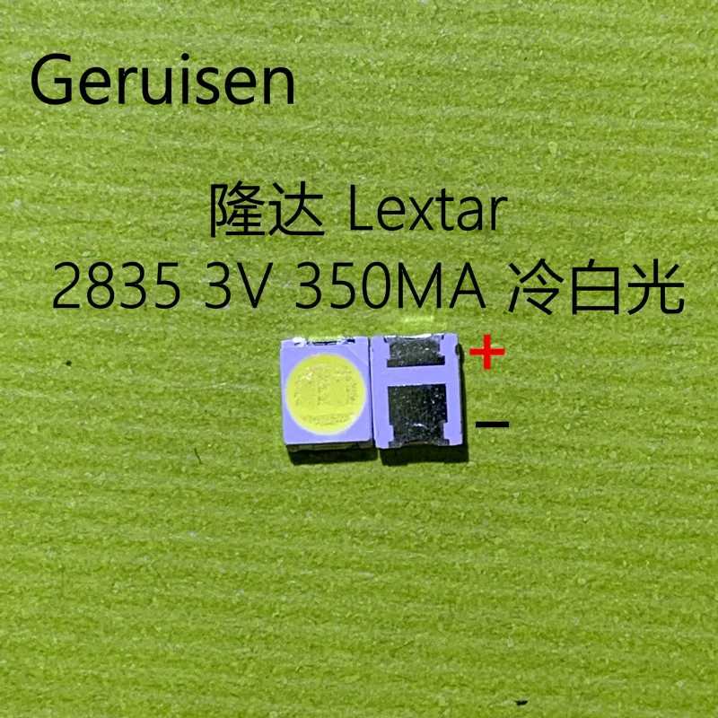 100pcs /lot Original LEXTAR 2835 3528 1210 3V 1w-2W SMD LED For Repair TV Backlight Cold white LCD Backlight LED