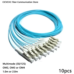 10pcs LC/UPC-Multimode(50/125)-OM2, OM3, OM4-0.9mm Cable / Optical Fiber Pigtail