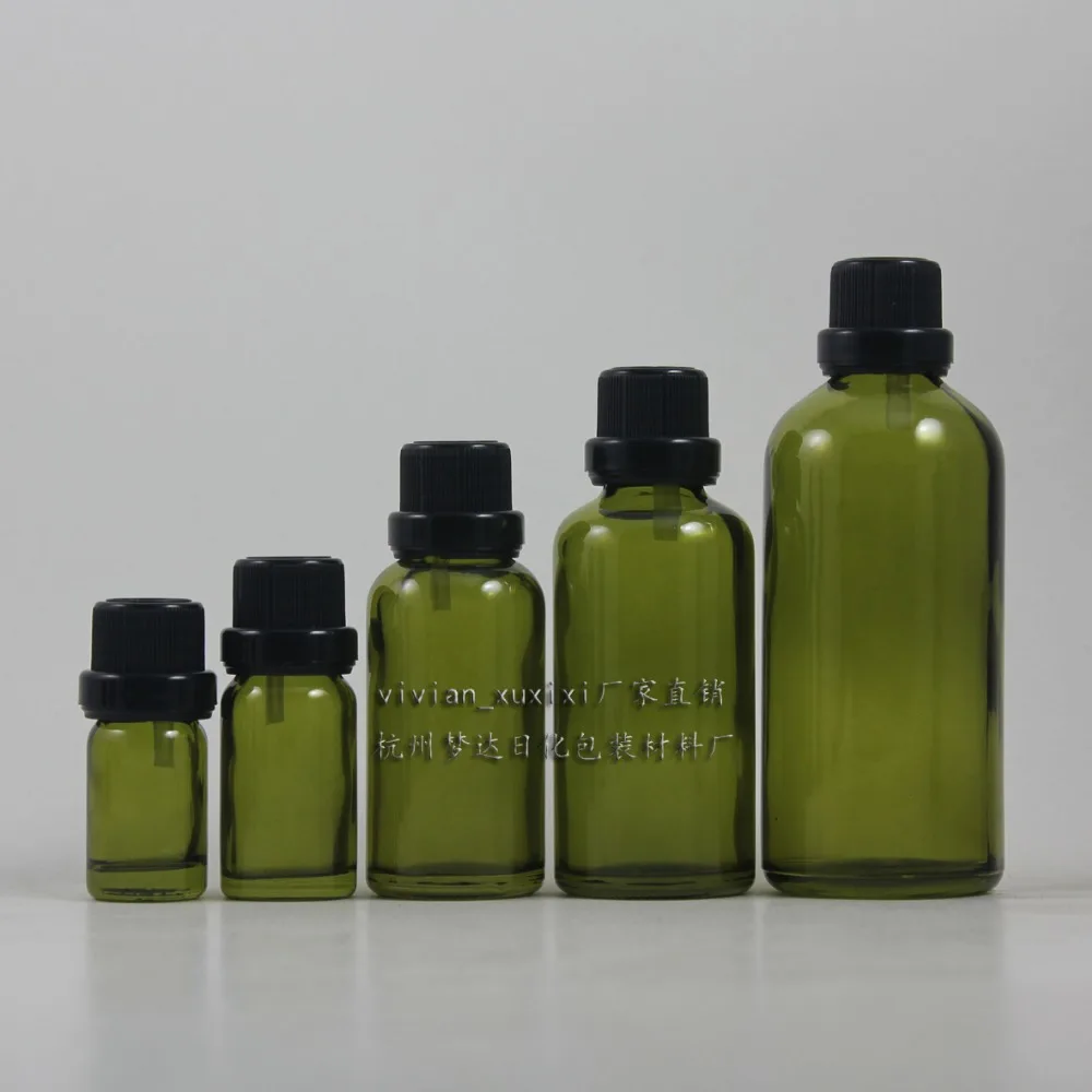 

100ml light green dropper glass bottle with black anti-theft screw cap,dropper container,essential oil bottle,cosmetic container