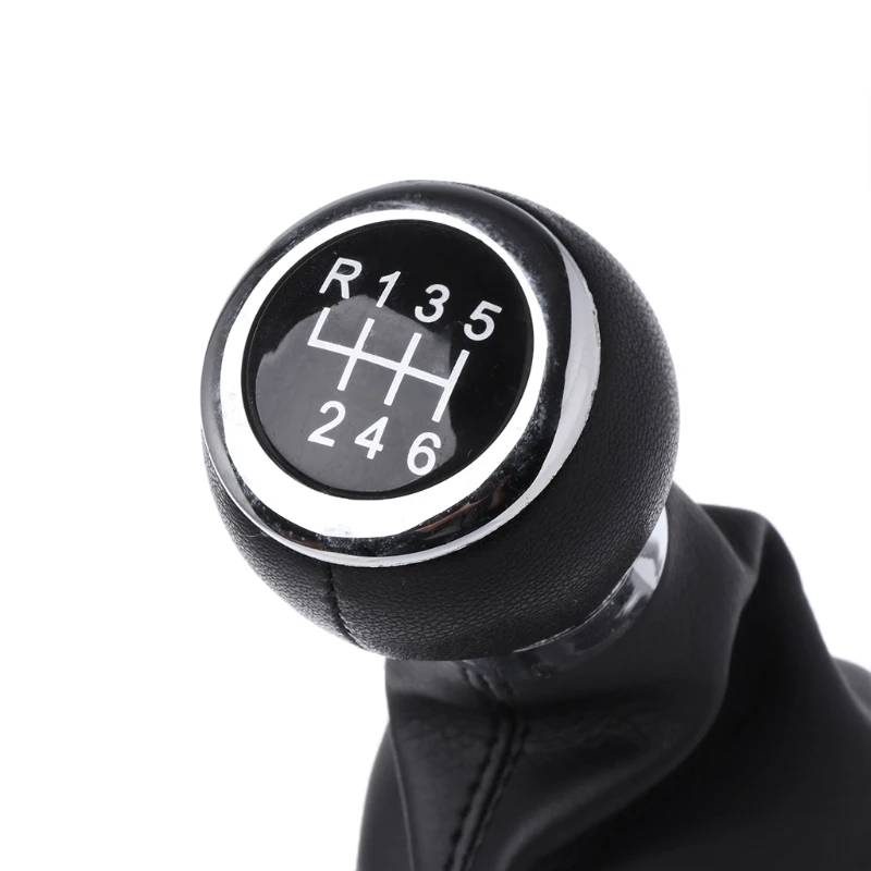 6 Speed Leather Car Manual Gear MT Shift Knob Gaitor Boot For Volkswagen for VW Passat B6 Dec19