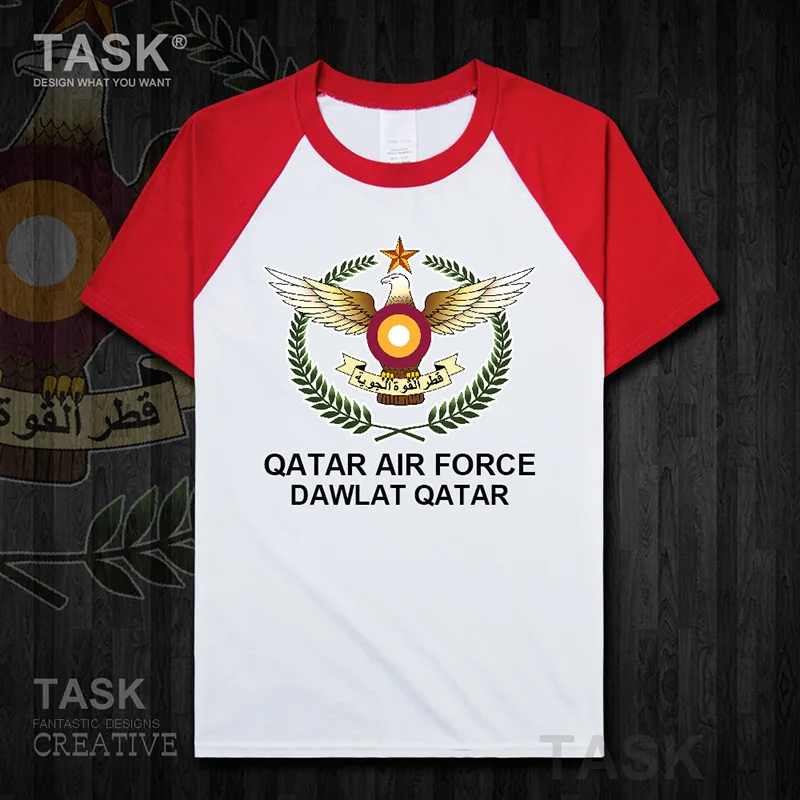 Air Force State of Qatar Qatari Dawlat QA t shirt new Tops Short sleeve clothes sports country cotton  Tactical  01