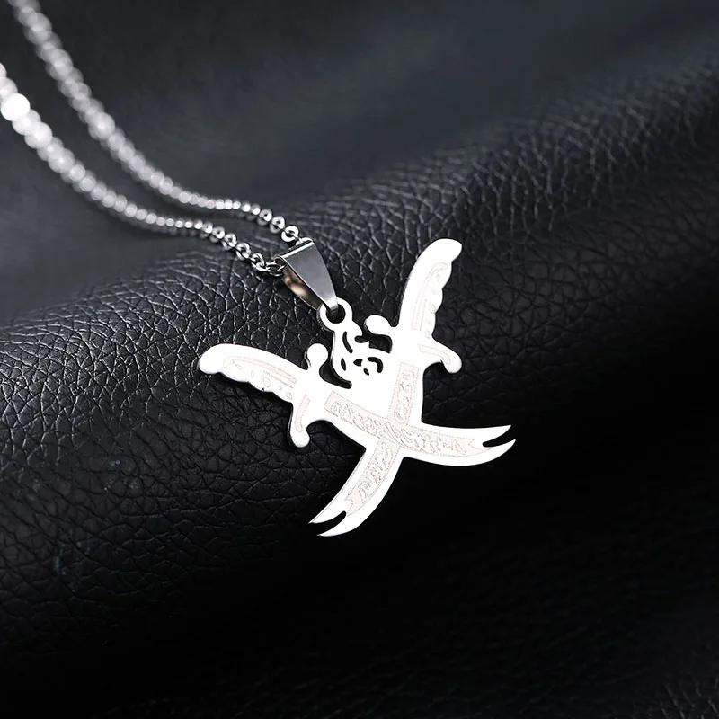 SONYA Imam Ali Sword Muslim Islam Knife Necklace Jewelry Stainless Steel Arabic Pendant Necklaces For Women Men Bijoux Jewelry