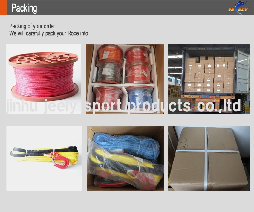 50m 4mm 12 Stränge 1500kg Uhmwpe Faser Single Braid Winde Seil – Detail 13