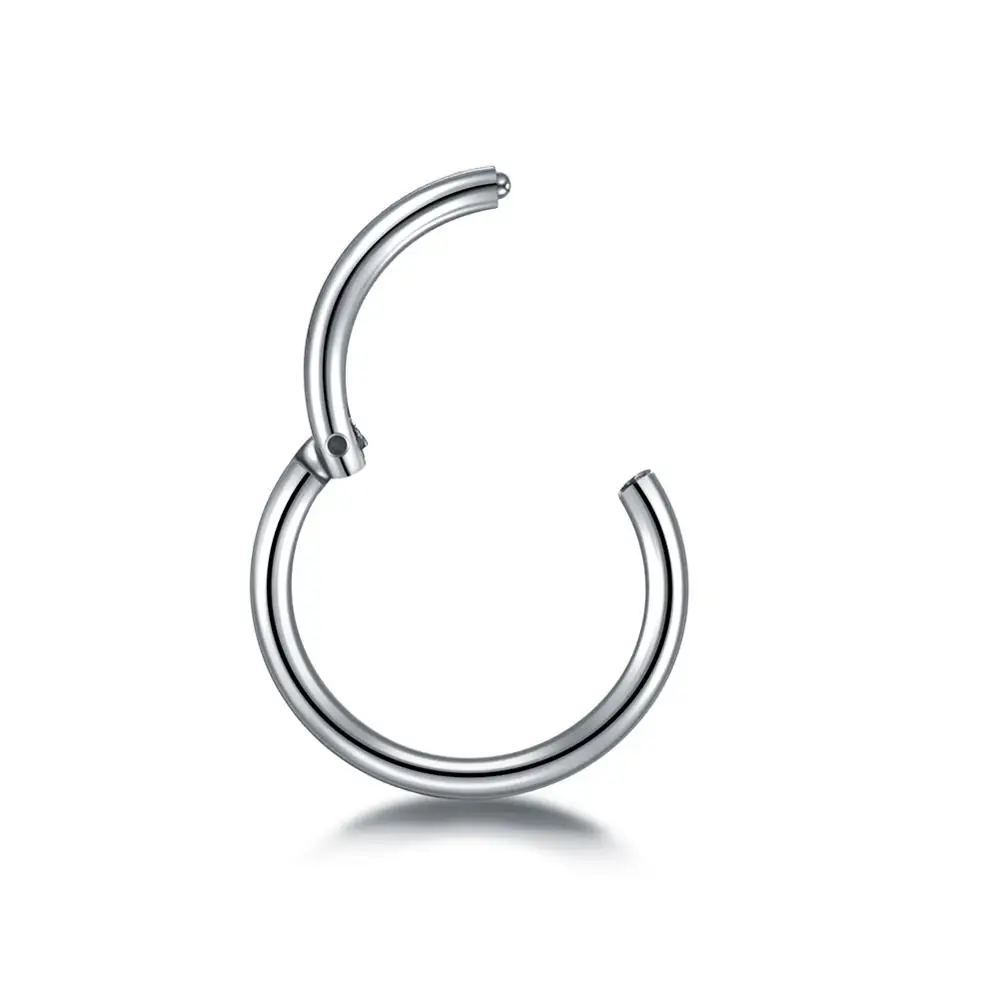 1Pc Titanium Fashion Circular Bead Rings Horseshoe Eyebrow Tongue Nose Hoop Piercing Labret Stud Ring Ear Piercing Body Jewelry