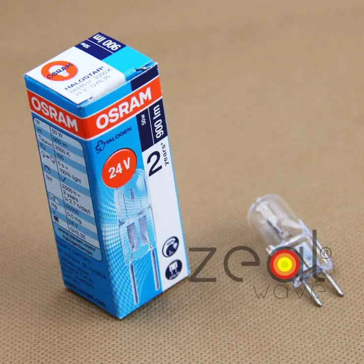 For Osram 64445 U 24V50W Halogen Lamp Operating Room Surgical Exam Lights 3000K 900LM GY6.35,64445U 24V 50W Low Voltage Bulb