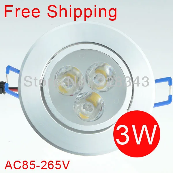 

Free shipping led ceiling light 3W LED ceiling lamp bulb 300lumen CE&RoHS AC85V-265V 220V 110VWarm cool white