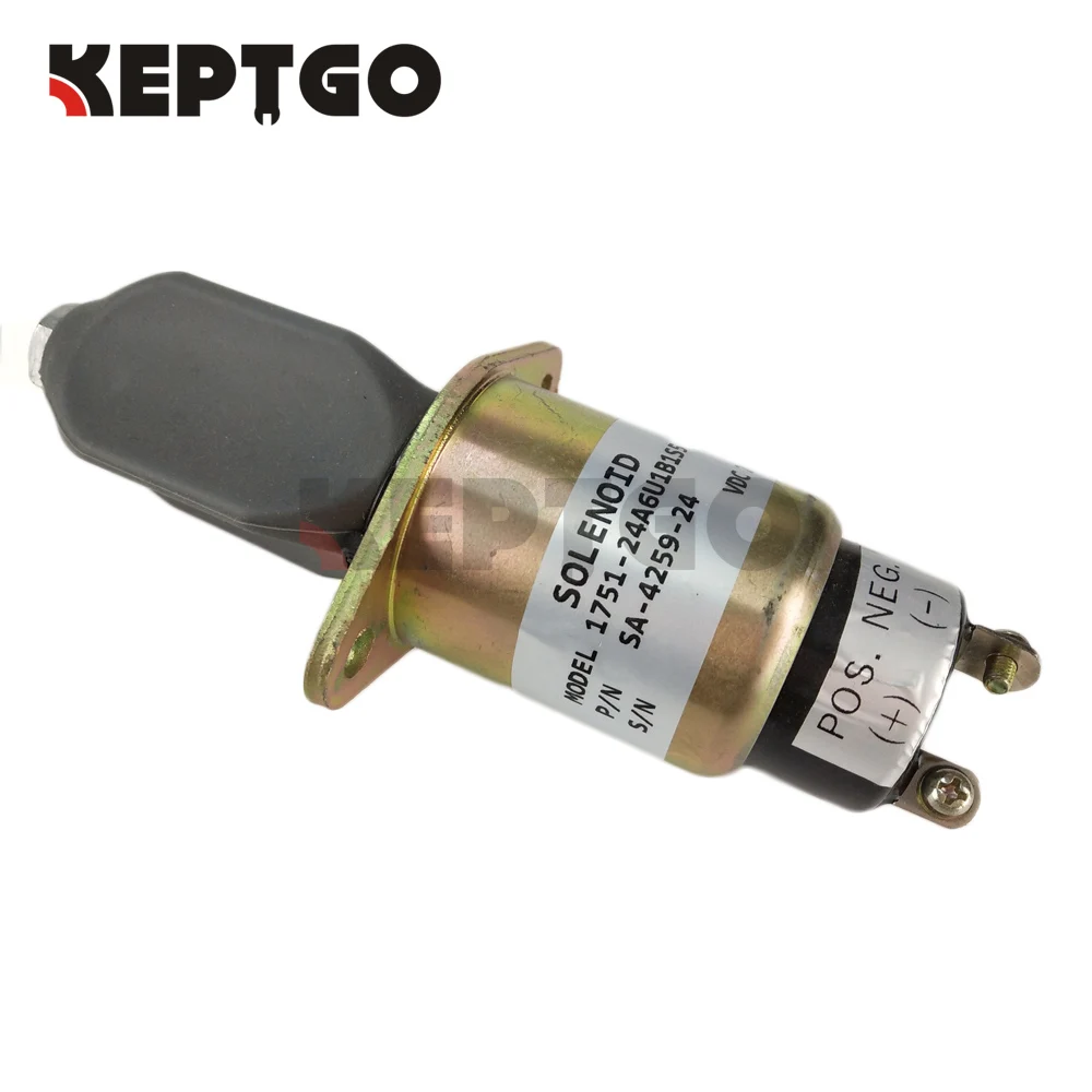 

1751-24A6U1B1S5 24V Fuel Shutoff Solenoid For Kubota 3A SA-4259-24 ( 2 terminals )