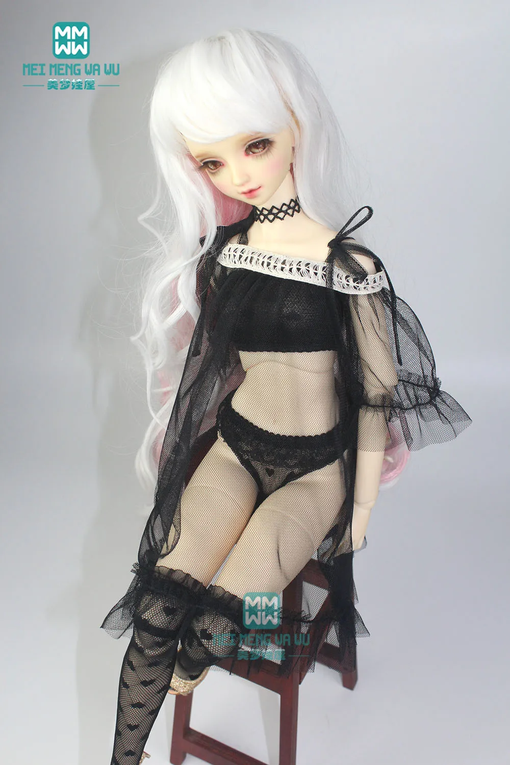BJD doll accessories fit 58-62cm 1/3 BJD DD SD10 doll Fashion suit Underwear + briefs + stockings + skirt