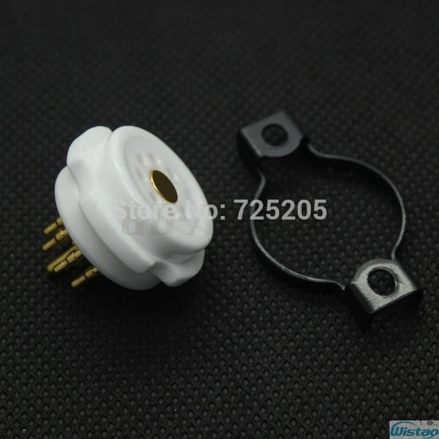 7-pin Gold Plated Vacuum Tube Socket Litle Nine Pins 6Z4 6X4 EF95 EZ90 6AQ5 6J1 Gold-plated Copper & Ceramic Base