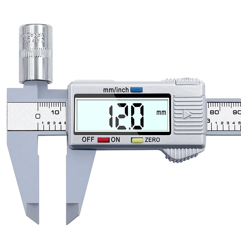 Imagem -05 - Xingweiang-lcd Digital Vernier Caliper Fibra de Carbono Eletrônica Medidor de Altura Instrumentos de Medição Micrômetro 150 mm