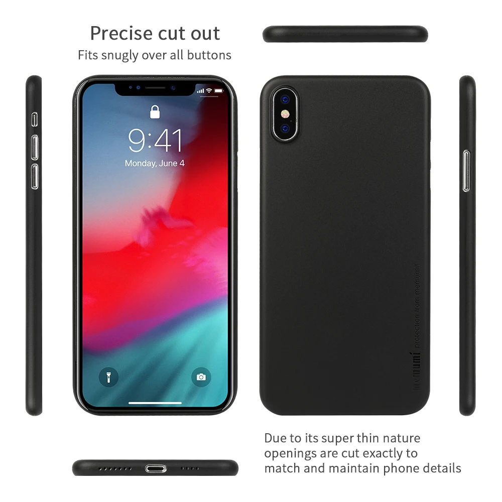 memumi Case for iPhone XS Max 6.5 2018, Ultra Thin 0.3 mm PP Matte Finish for iPhone Xs Max Slim Phone Case Anti-Fingerprints