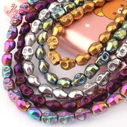 6x7mm Skull Hematite Beads (No Magnetic) Natural Stone Beads For DIY Accessories Women Men Necklace Bracelet Jewelry Making 15