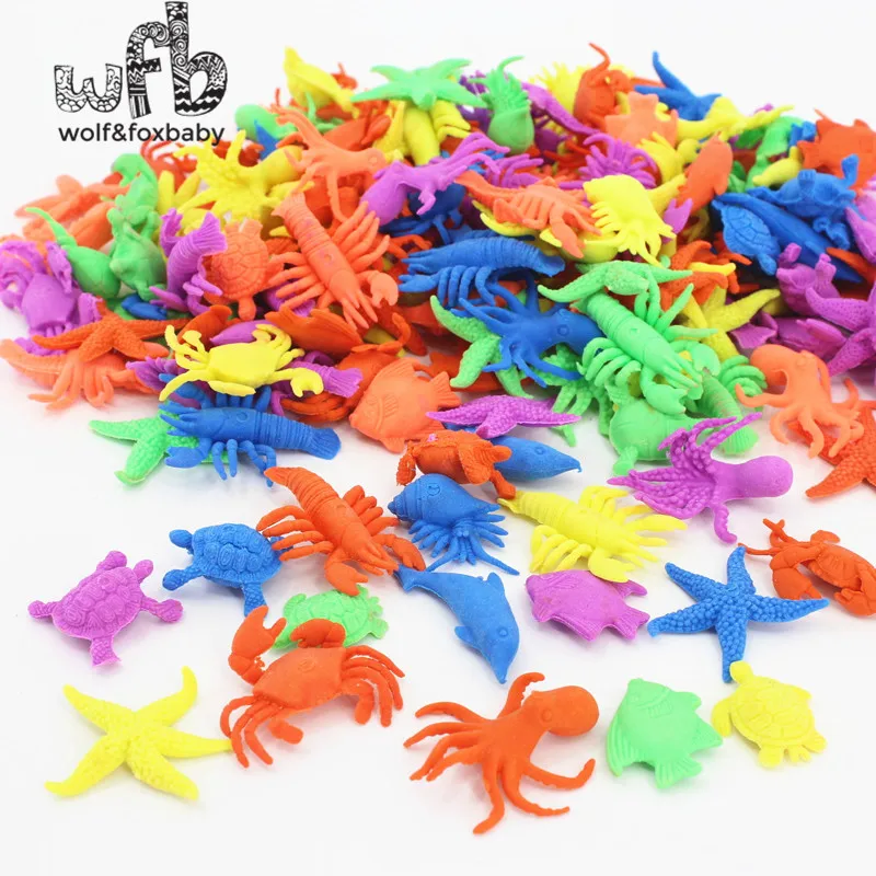 

1kg/bag ocean animal growing toy wholesales Marine biology Plastic toys sea animals toy Soaking expansion 2015 hot sale summer