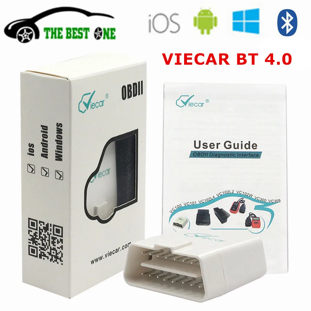 Оригинальный автомобильный диагностический инструмент Viecar ELM327 Bluetooth V1.5 OBD2 Viecar 4,0 ELM 327 WIFI 25K80 для IOS Android OBDII сканер