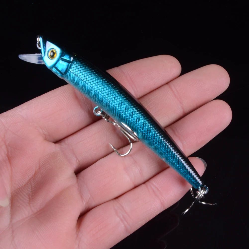 2018 New style 9.5cm/3.24in 8g/0.28oz 1pcs/bag fishing lures fishing bait minnow bass lure fishing tackle pesca 3D Eyes