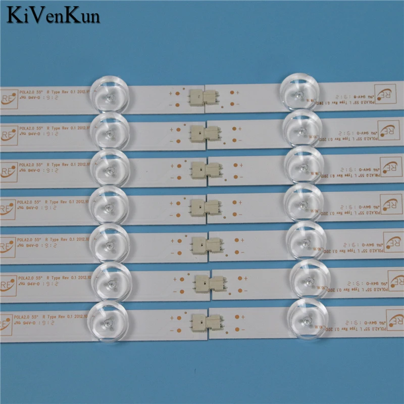 Imagem -03 - Lâmpadas Led Fita de Luz de Fundo para lg para lg 55la616v 55la6200 55la6205 55la6208 55la620s-za ua Bar Kit de Televisão Banda de Led Pola 2.0 55 12