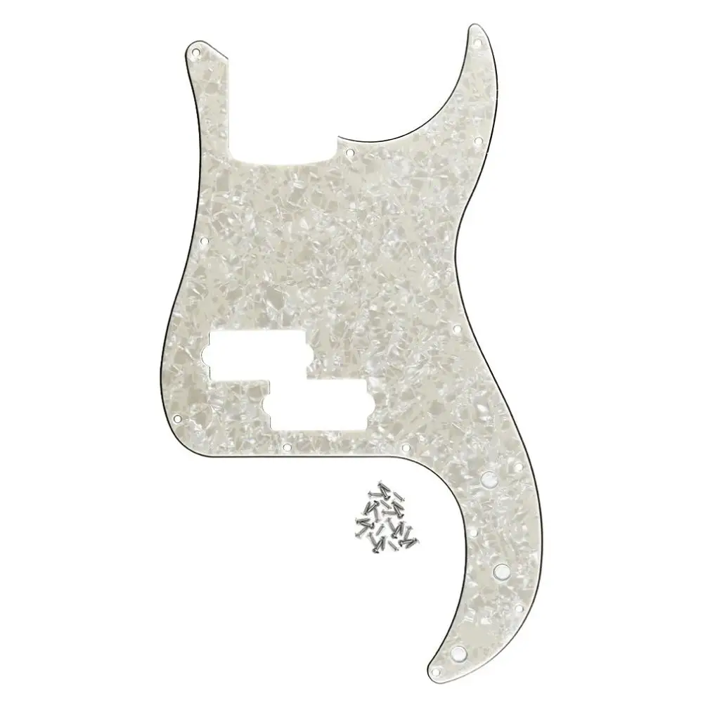 FLEOR 1PC Electric Bass Pickguard PB Bass 4 String Scratch Plate & Screws, 4 Colors Choose