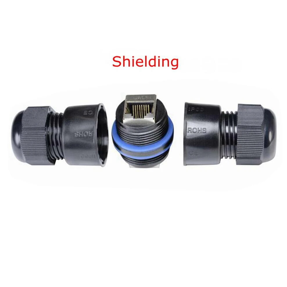 สองตรงหัวกันน้ำ RJ45 CAT6E ตัวเชื่อมต่อ CAT 6 M25 Rj45M25 F/F หญิง & No ป้องกันซ็อกเก็ต2ฝาปิด