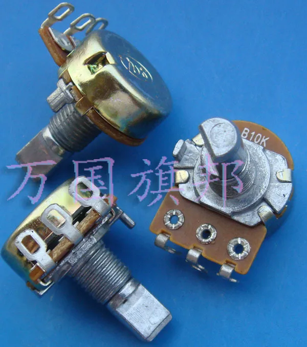 

Free Delivery. WH148 potentiometer B10K single three and a half feet foot cross axis short shank