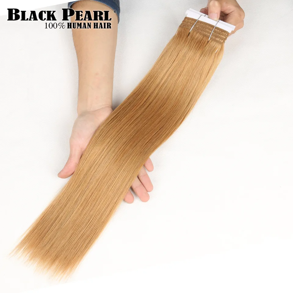 وصلات شعر بشري أسود واللؤلؤ ريمي برازيلي حريري مستقيم P4/27 لون 113g Balayage بني شقراء أحمر وصلات شعر بشري