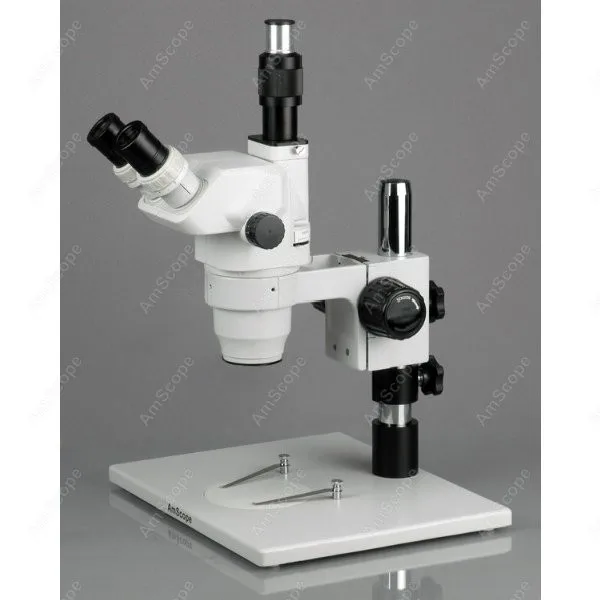 

AmScope ZM-1 Series Ultimate Zoom Trinocular Stereo Microscope 3.35X-90X on Pillar Stand