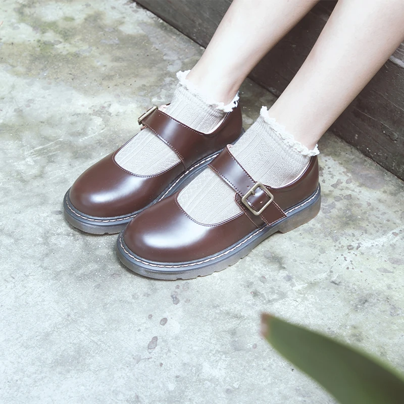 New Japanese Style Vintage College Student Shoes Cosplay Lolita Shoes JK Uniform Shoes Platform Shoes for Women/Girls 35-40