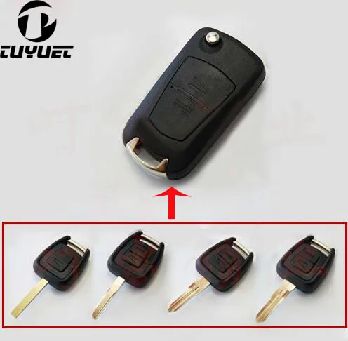 

2 Buttons Modified Folding Flip Remote Key Shell for Opel Vectra Omega Zafira Car Key Blanks Case