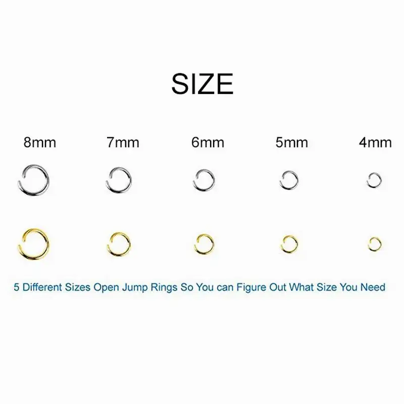 300Pcs/lot Wholesale Stainless Steel Jewelry Findings Hot Open Jump Rings Connector for DIY Jewelry Making  Split Rings