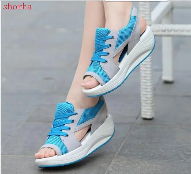 

Fashion Summer Women's Sandals Casual Sport Mesh Breathable Shoes Women Ladies flats shoes Lace Platform Sandalias Large size