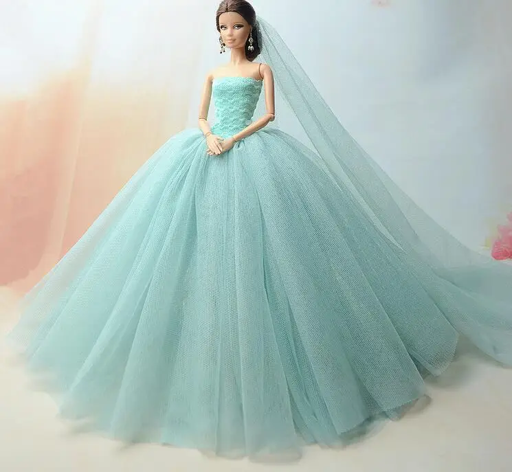 Special offer the clothes for barbie doll clothes wedding dress  Multilayer mermaid dress princess dress cake skirt