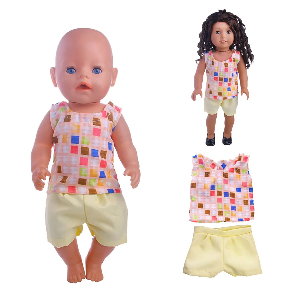 

New high quality Doll Clothes Wear fit Doll For 18 inch, Children best Birthday Gift (without shoes)N279