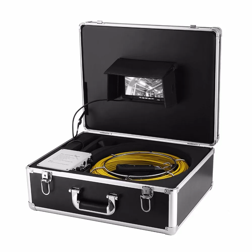 

7 inch Waterproof 1000TVL 23mm Lens Industrial Endoscope 20M Fiberglass Cable Underwater Pipe Inspection System