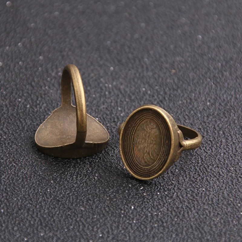 

2 шт. 13x18 мм овальной формы, основание для колец, винтажная камея, пустой лоток, сделай сам, плоский стеклянный кабошон, пуговица, кольцо, аксессуары для ювелирных изделий