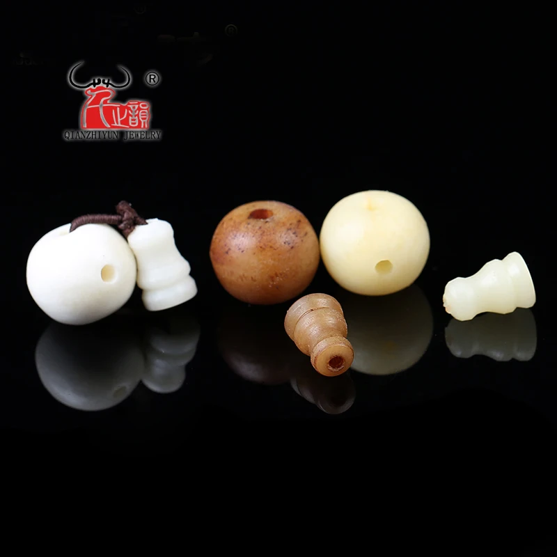 Pure natural yak bone Buddha, three - way DIY buddhist beads.